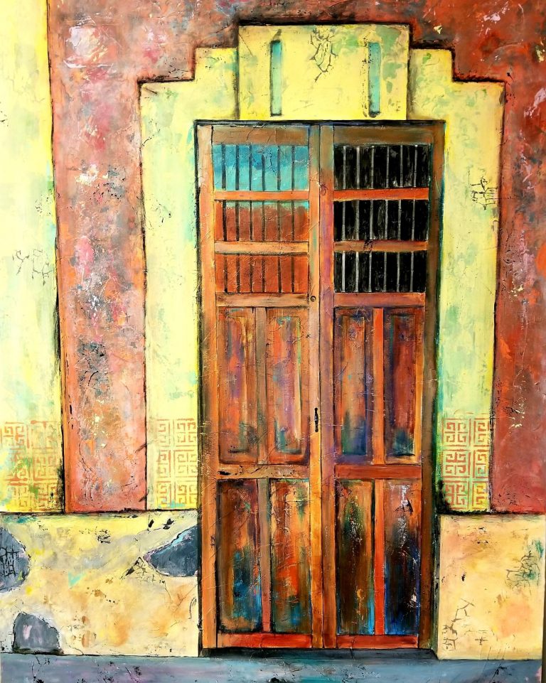 The Grand Entrance: Merida Door #2, acrylic, 36x48, SOLD