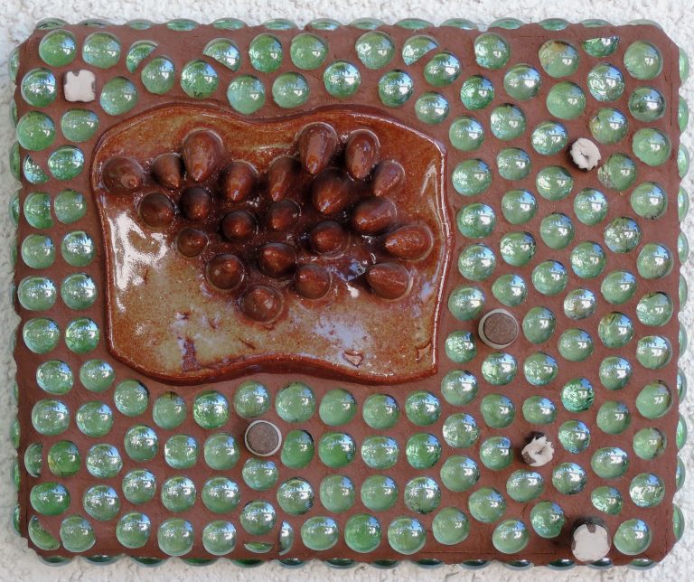 Alone in a Sea of Uncertainty - mosaic with glass beads - $125