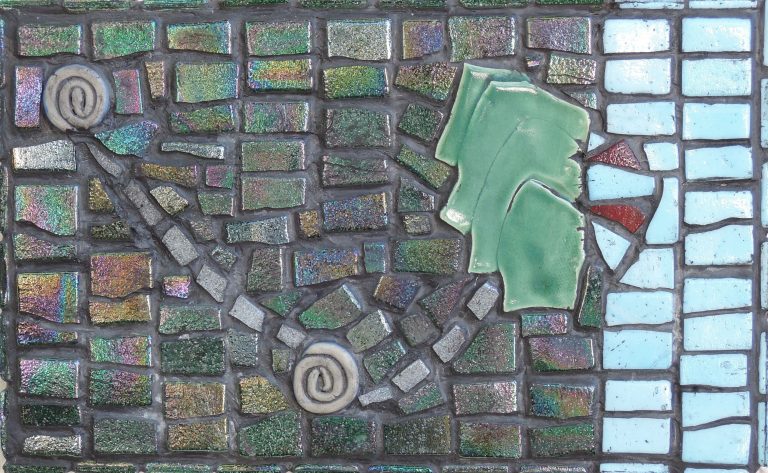 The Road to Nowhere - glass tile/porcelain - $95