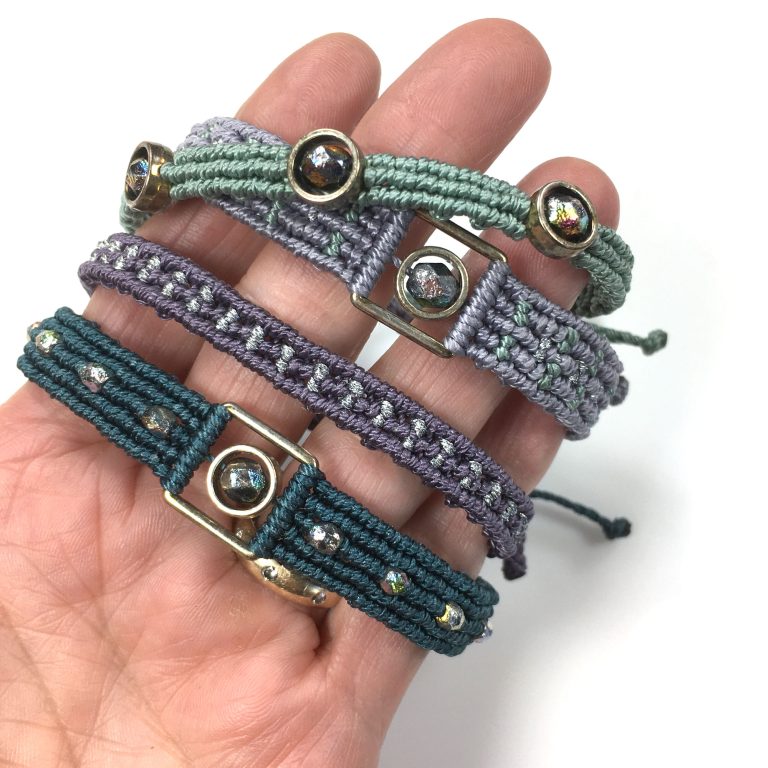 Cavandoli Bracelets, Knotted Bonded Nylon, Czech fire polished beads - $19-$59 Cavandoli Bracelets, Knotted Bonded Nylon, Czech fire polished beads - $19-$59