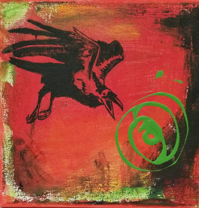 Spiral Series, acylic on canvas,8x8, $60