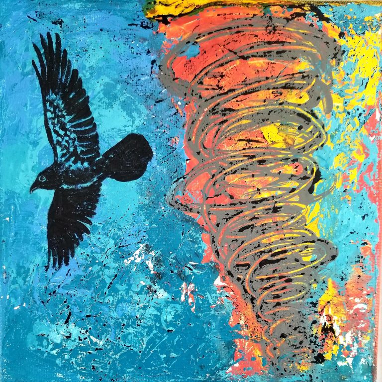 Spiral series, acylic on canvas,8x8, $60