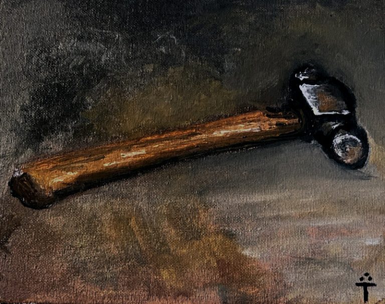 Hammer, Oils, 10'x8', $400