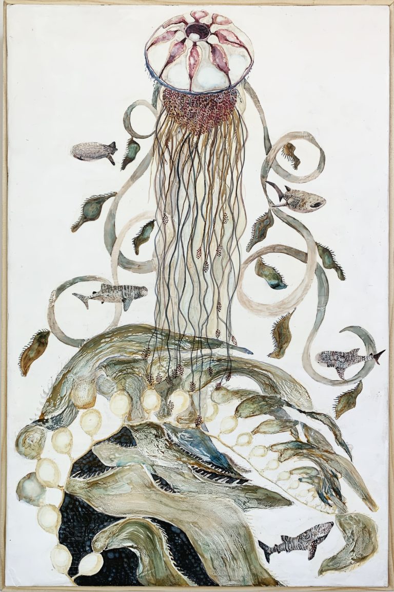 Whale Sharks 24"x16". 700.
