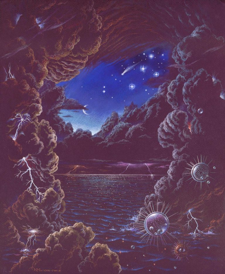 Metaphysical Sea - Giclée from original prisma penci drawing, 19.5 x 16 bare print, $125. Sold