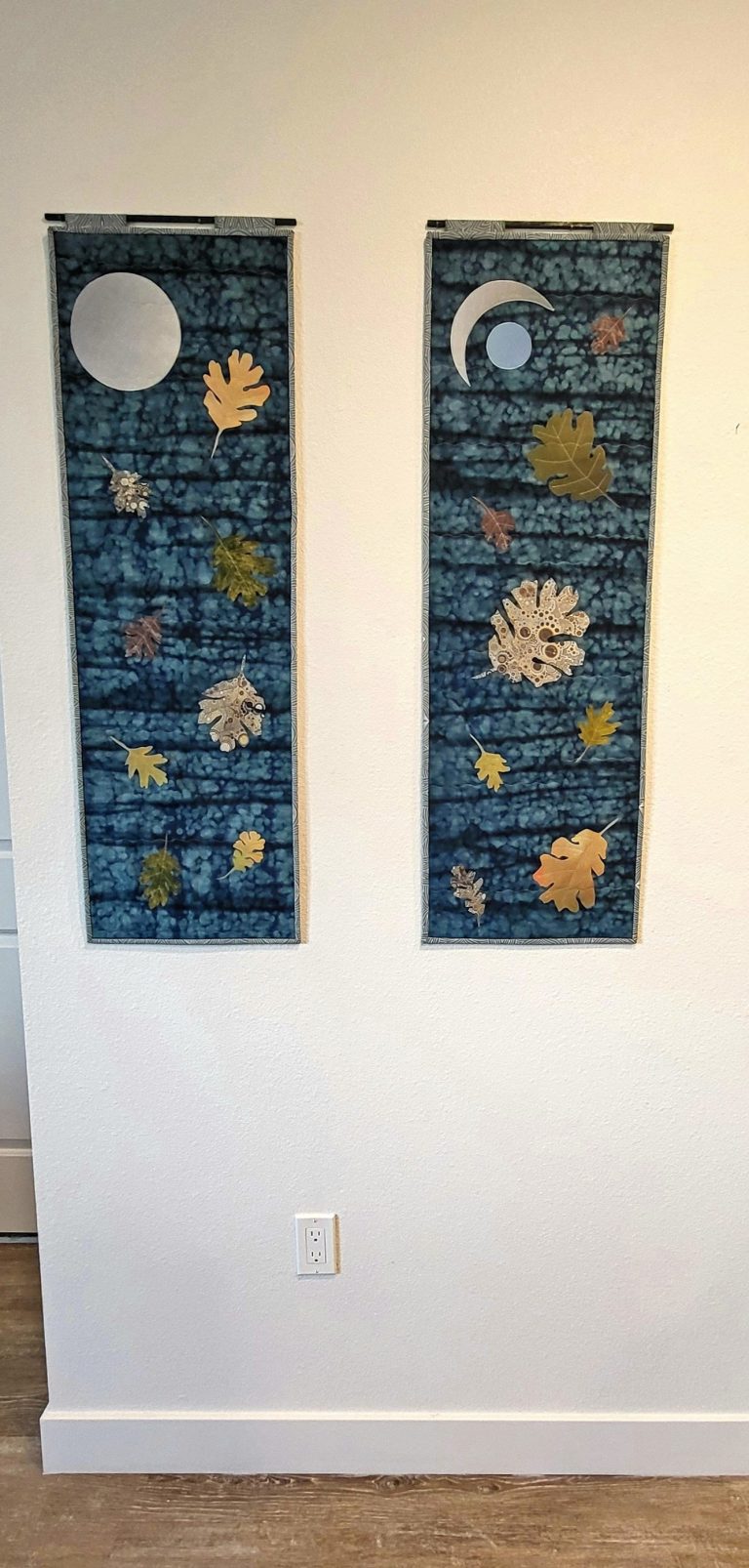 Moonlight 1 and 2 art quilts-NFS