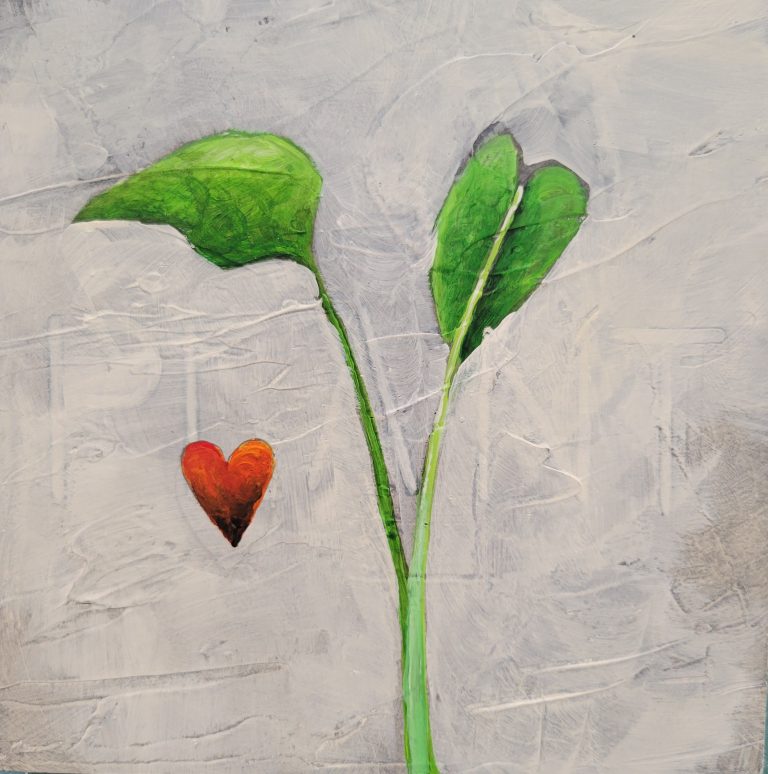 I love plants! / Acrylic on wood / 5' x 5' / NFS