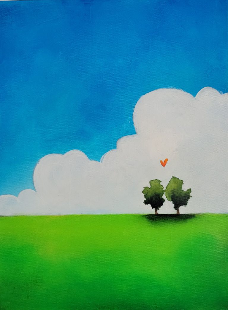 You and me, under the blue. It's just a fact that I love you. / Acrylic / 18' x 12'