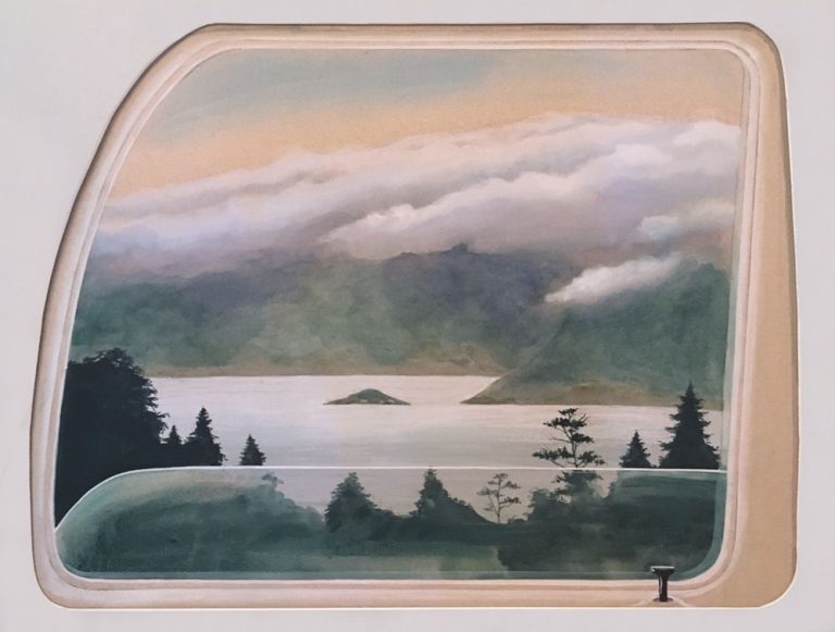 280 - Gouache, 15 x 19 inches, 26 x 31 framed, $725.