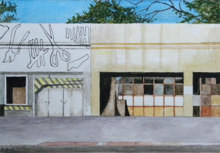 Park Avenue - Watercolor, 7 x 9, 15 x 19 framed, $275.