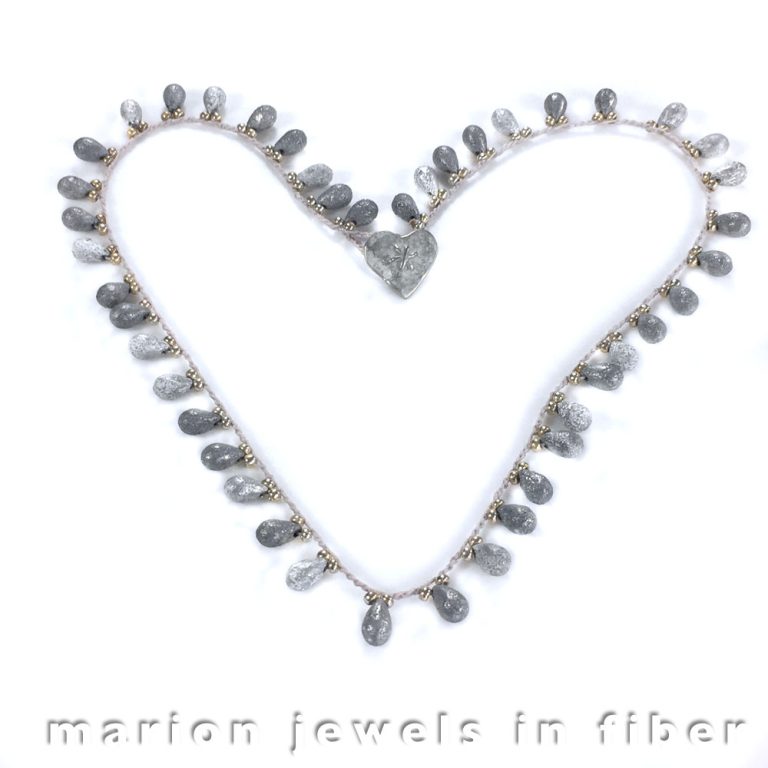 Ash Silver Drop Bead Crochet Necklace, $49. Ash Silver Drop Bead Crochet Necklace, $49.