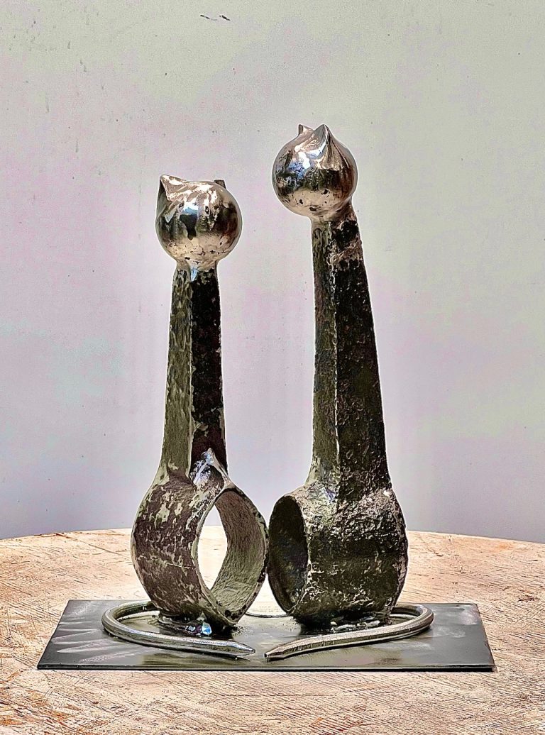 Cats 3 #370 12" tall $375