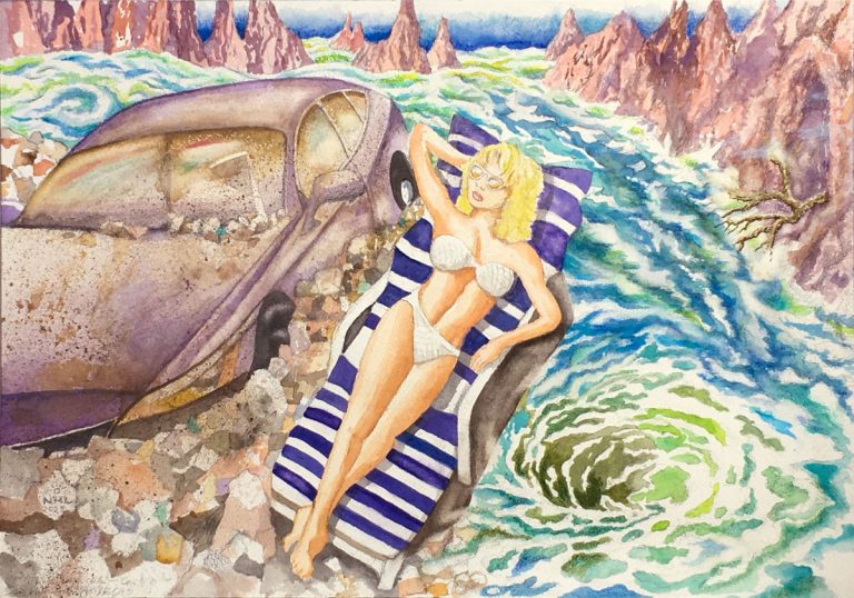 Calypso - 2025, Watercolor, 14 x 20 in, $650