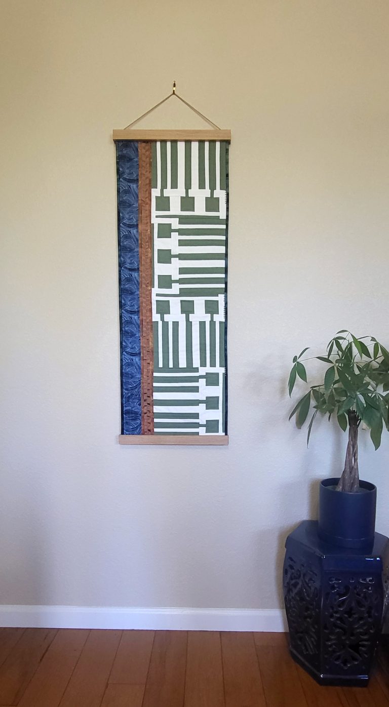 Beyond the Reef we can Unship the Oars art quilt $175