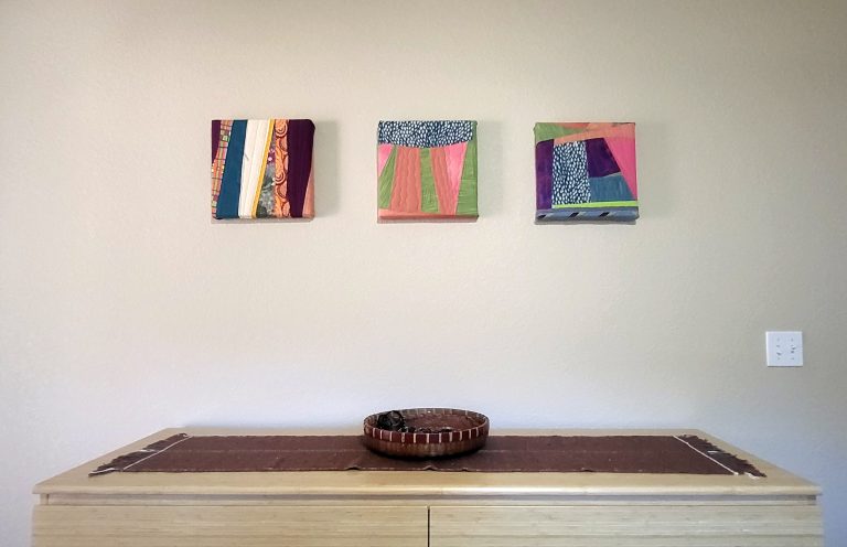 Quilts on Canvas 12 inches $45 each