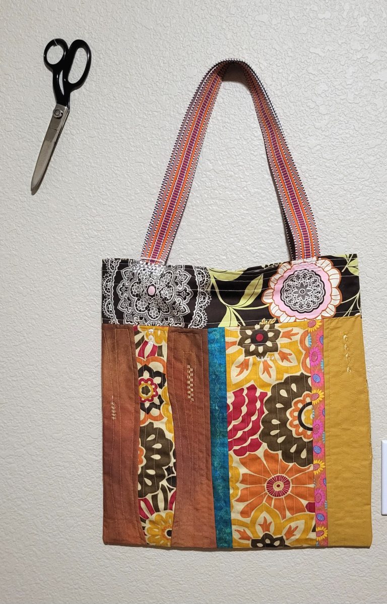 Quilted Lined market bag $40