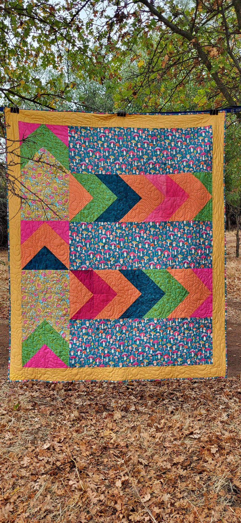 Mushroom Throw Quilt $250