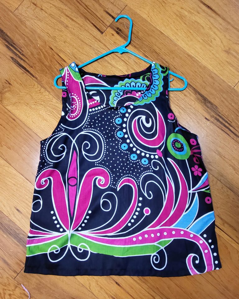 Batik Sleeveless top large $40
